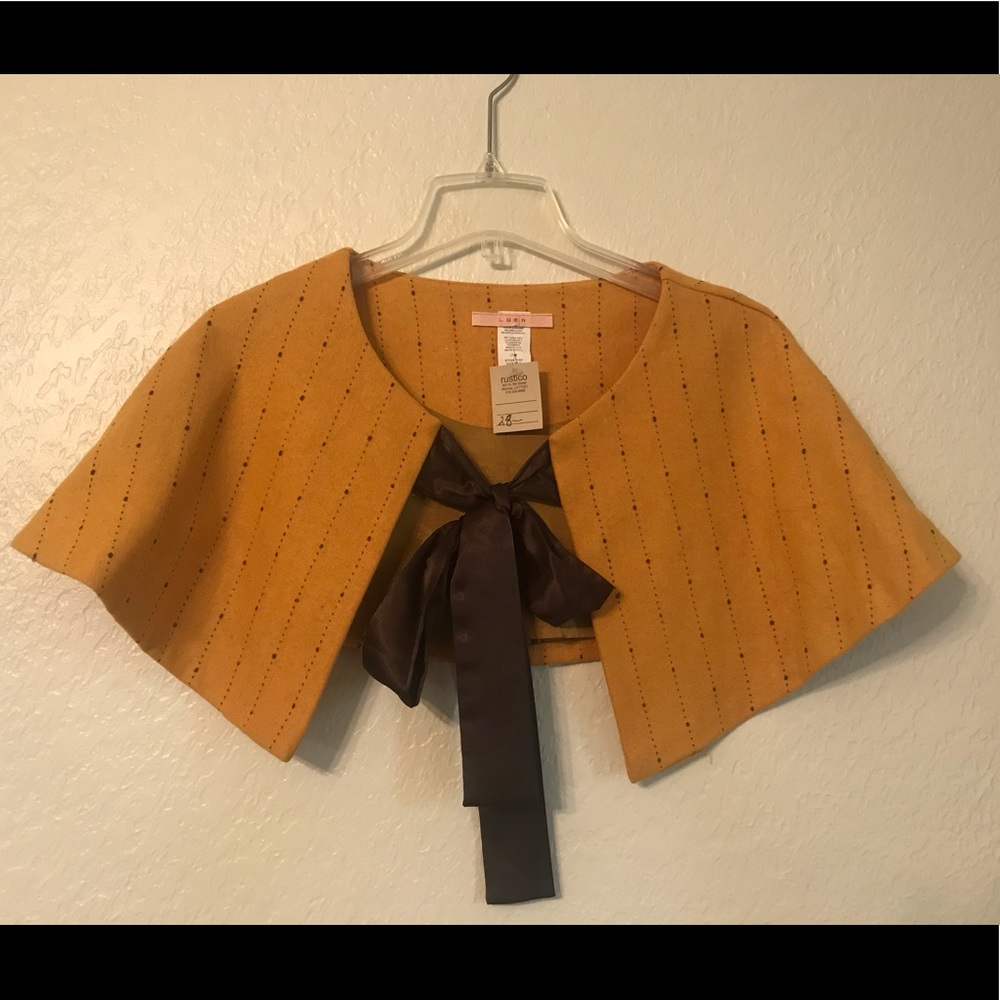 Gold & brown wool blend shrug